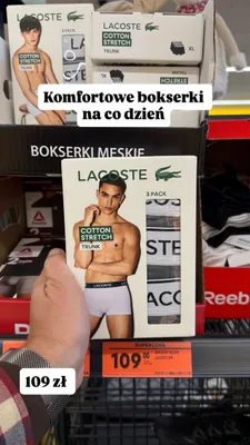 Bokserki męskie Cotton Stretch Trunk 3-pak promocja w Biedronka