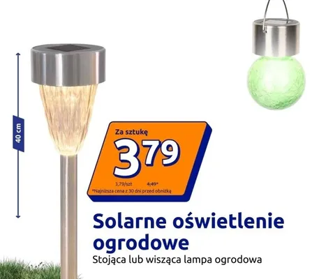 Solarne oświetlenie ogrodowe stojąca lub wisząca lampa ogrodowa promocja w Action