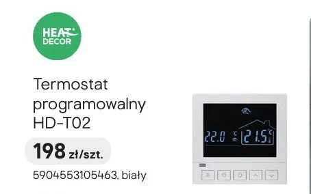 Termostat programowalny Heat Decor HD-T02 promocja w Castorama