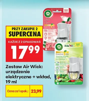 Zestaw Air Wick urządzenie elektryczne + wkład promocja w Biedronka