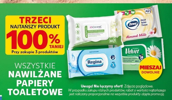 Nawilżany papier toaletowy Velvet Camomile & Aloe Vera promocja w Kaufland