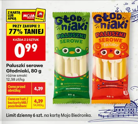 Paluszki serowe Twister Głodniaki promocja w Biedronka