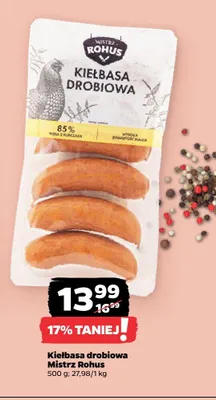 Kiełbasa drobiowa Mistrz Rohus promocja w Netto