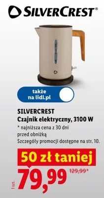 Czajnik elektryczny SilverCrest 3100W promocja w Lidl