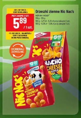 Orzeszki ziemne Nic Nac's Double Crunch Peanuts promocja w POLOmarket