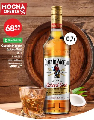 Rum Captain Morgan Spiced Gold 0,7l promocja w Żabka