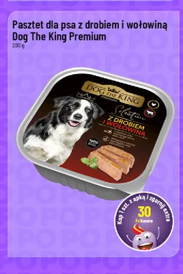 Pasztet dla psa z drobiem i wołowiną Dog The King Premium Selection promocja w POLOmarket