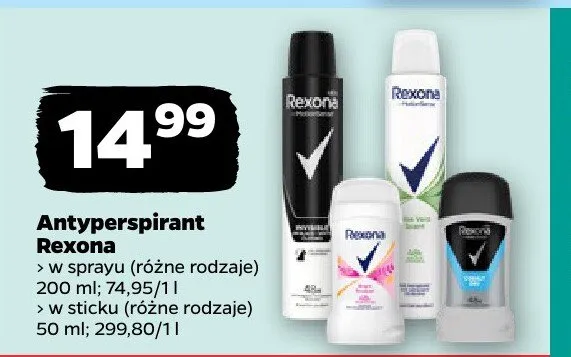 Antyperspirant w kulce, różne rodzaje promocja w Netto