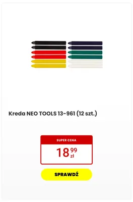 Kreda Neo Tools 13-961 12-pak promocja w Media Expert