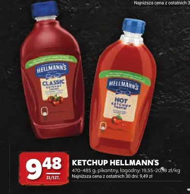Ketchup Hot pikantny Hellmann's promocja w Stokrotka