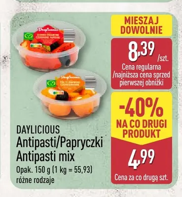 Papryczki Antipasti mix Daylicious promocja w Aldi