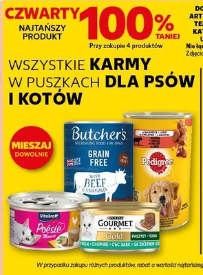 Karma dla psów różne rodzaje lub Karma dla kotów różne rodzaje promocja w Kaufland