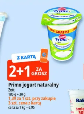 Jogurt naturalny Primo Zott promocja w Leclerc