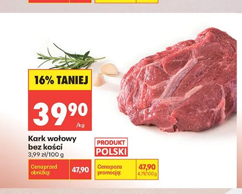 Kark wołowy bez kości polski promocja w Biedronka