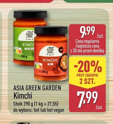 Kimchi hot vegan Asia Green Garden promocja w Aldi