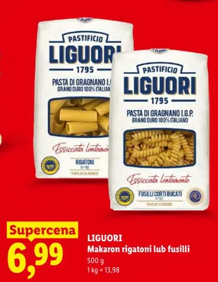 Makaron fusilli LIGUORI promocja w Lidl