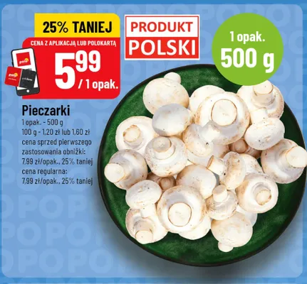 Pieczarki polskie promocja w POLOmarket