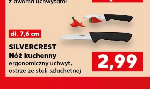 Nóż kuchenny ergonomiczny uchwyt ostrze ze stali szlachetnej Silvercrest promocja w Kaufland