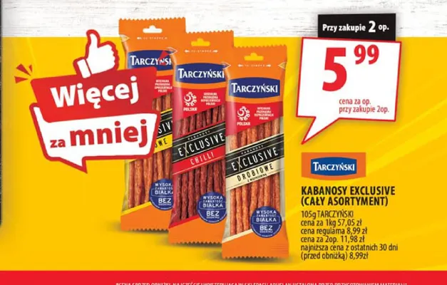 Kabanosy Exclusive Tarczyński promocja w Arhelan