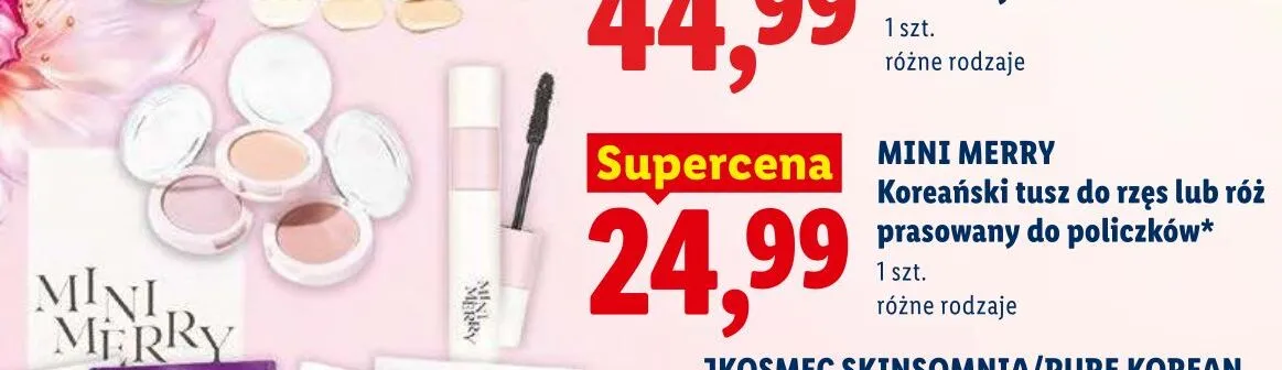 Koreański róż prasowany do policzków MINI MERRY promocja w Lidl