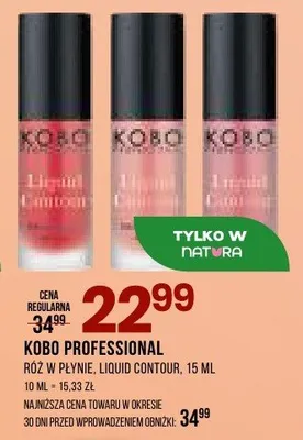 Róż w płynie Liquid Contour Kobo Professional promocja w Drogerie Natura
