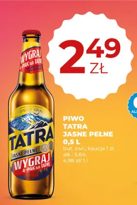 Piwo Tatra Jasne Pełne promocja w Duży Ben
