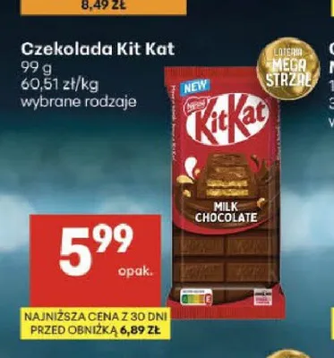 Czekolada Kit Kat promocja w Delikatesy Centrum