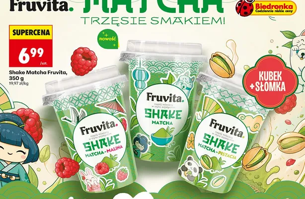 Shake Matcha-Malina Fruvita promocja w Biedronka