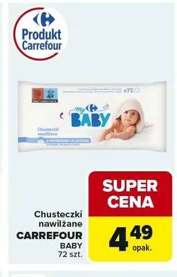 Chusteczki nawilżane CARREFOUR BABY promocja w Carrefour Market