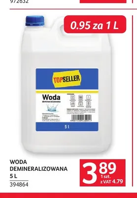 Woda demineralizowana Topseller promocja w Selgros