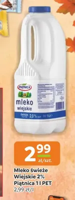 Mleko świeże wiejskie Piątnica 2% promocja w Gama