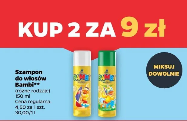 Szampon do włosów różne rodzaje promocja w Netto