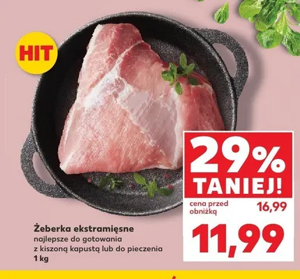 Żeberka ekstramięsne promocja w Kaufland
