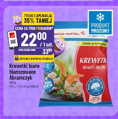 Krewetki białe blanszowane Abramczyk promocja w POLOmarket