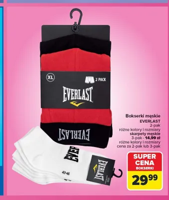 Bokserki męskie Everlast 2-pak promocja w Carrefour