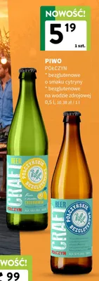 Piwo Połczyn bezglutenowe na wodzie zdrojowej promocja w Intermarche