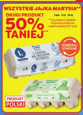 Jajka kurze z chowu na wolnym wybiegu L Marysia promocja w POLOmarket