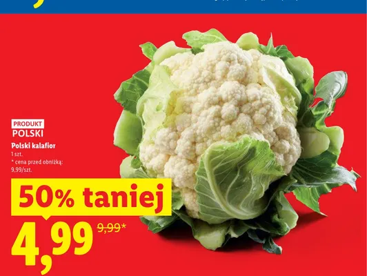 Kalafior polski promocja w Lidl