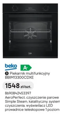 Piekarnik multifunkcyjny beko BBIM13300CDXE promocja w Castorama