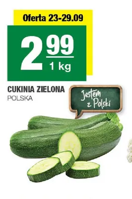 Cukinie zielone polskie promocja w SPAR