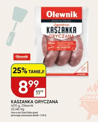 Kaszanka gryczana Olewnik promocja w Chata Polska