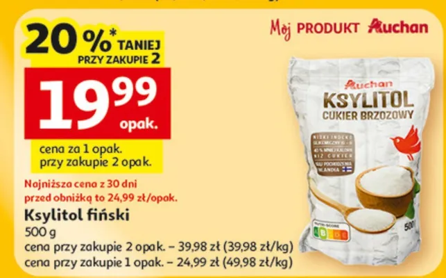 Ksylitol fiński Auchan promocja w Auchan