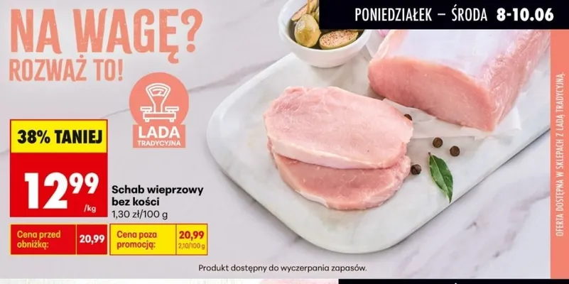Schab wieprzowy bez kości promocja w Biedronka