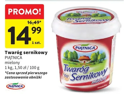 Twaróg sernikowy mielony promocja w Intermarche