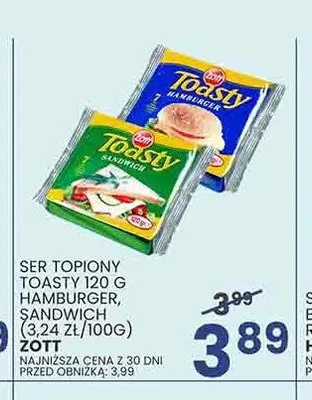 Ser topiony Toasty Sandwich Zott promocja w Wafelek