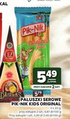 Paluszki serowe Pik-Nik Kids Original promocja w Stokrotka