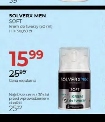 Krem do twarzy Solverx Men Soft promocja w Drogerie Jawa