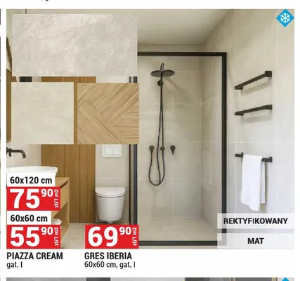 Gres Piazza Cream 60x60 cm promocja w Merkury Market