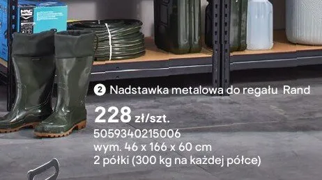 Nadstawka metalowa do regału  promocja w Castorama