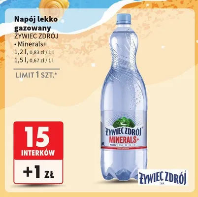 Napój lekko gazowany Żywiec Zdrój Minerals+ promocja w Intermarche